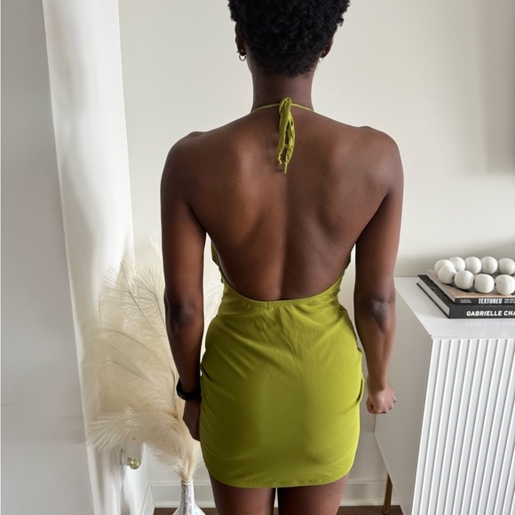 PrettyLittleThing Lime Green Backless Dress - Picture 10 of 10
